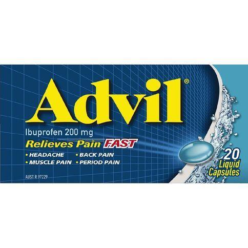 Advil Logo - Advil Liquid Capsules 20s | The Warehouse