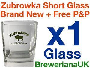 Zubrowka Logo - Single Zubrowka Vodka Glass 20cl Brand New 100% Genuine