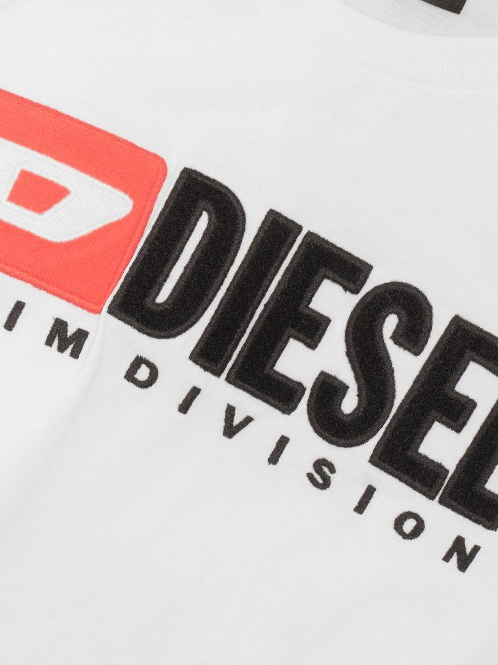 Division Logo - Diesel White Logo T-Shirt | Designerwear