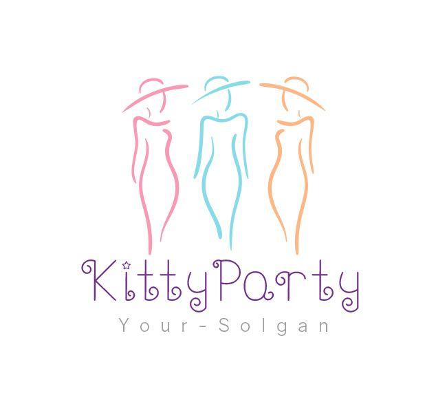 Ladies Logo - Ladies Kitty Party Logo & Business Card Template Design Love