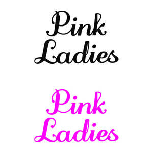Ladies Logo - Pink Ladies Grease Movie Sandy Jacket Logo Fancy Dress Iron On T