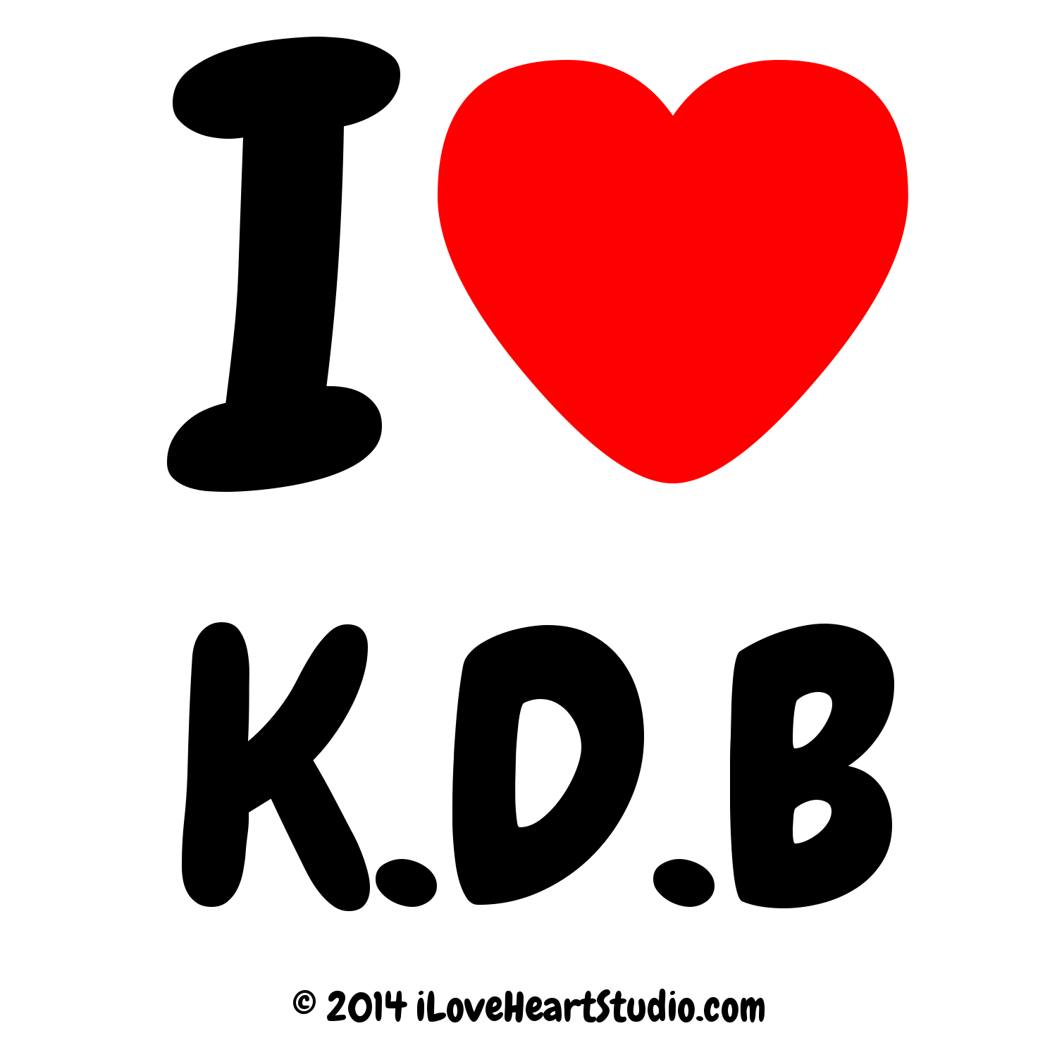 Kdb Logo - I [Love Heart] K.d.b' Design On T Shirt, Poster, Mug And Many Other