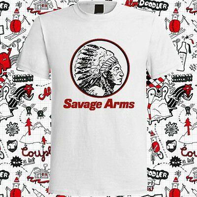 Savage Gun Logo - NEW SAVAGE ARMS Firearms Gun Logo Men's White T-Shirt Size S to 3XL ...