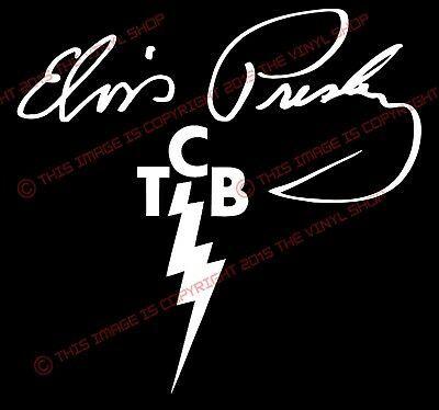 TCB Logo - 2 PCS ELVIS Presley Signature & TCB LOGO Vinyl Decal Sticker King Of ...