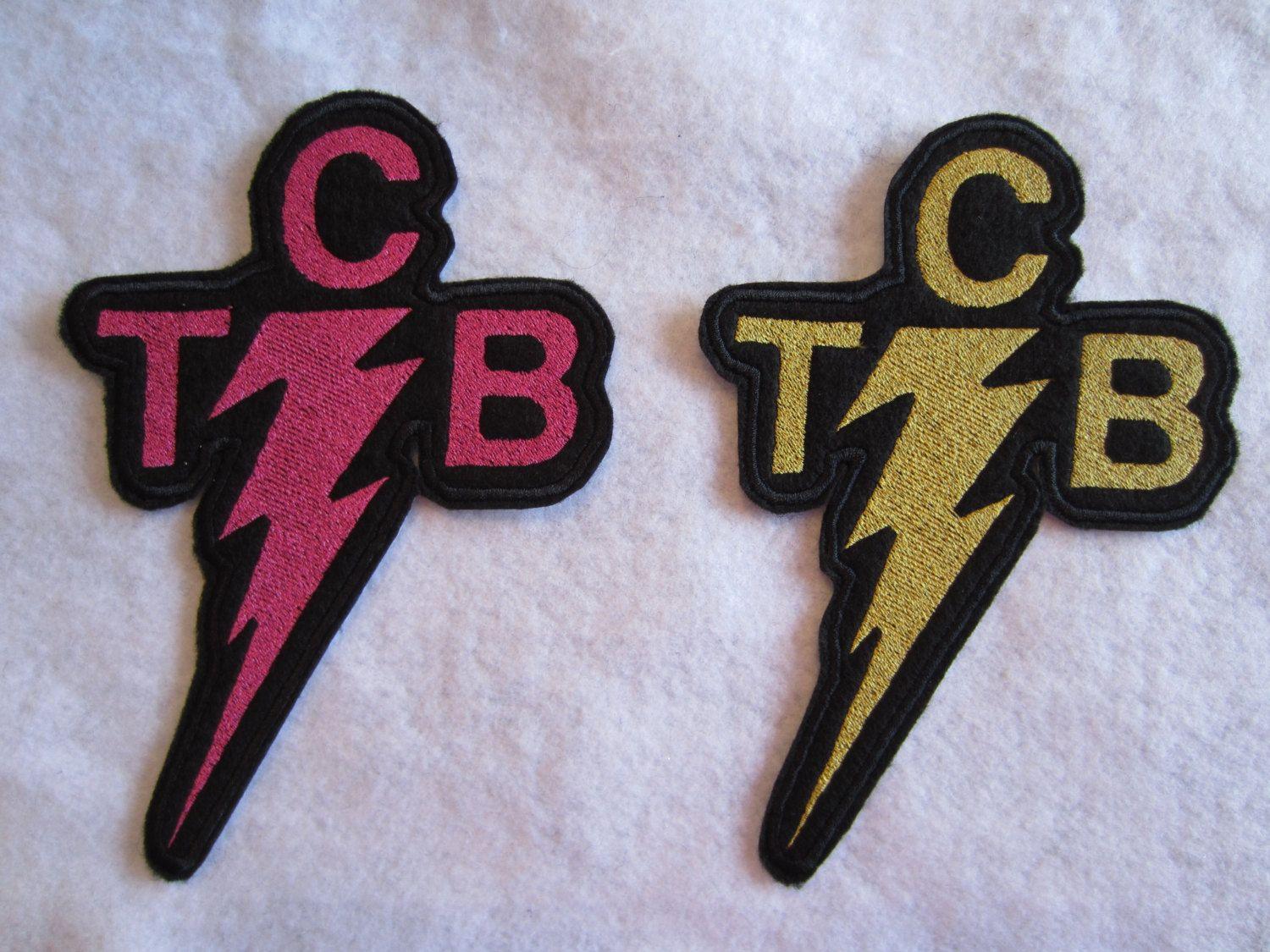 TCB Logo - Embroidered Iron On Elvis TCB logo Iron On Applique TCB | Etsy