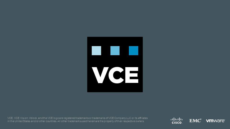 VCE Logo - VCE Company, LLC. All rights reserved. CDCA SBIOI April 18