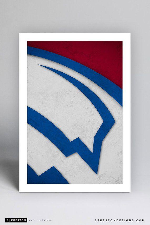 Avalance Logo - Minimalist Colorado Avalanche Logo NHL Logo Art Print