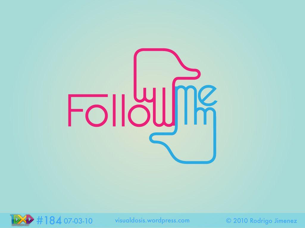 Follow Logo - Follow me | ONE DESIGN x DAY :: Day 184 | Visual Dosis