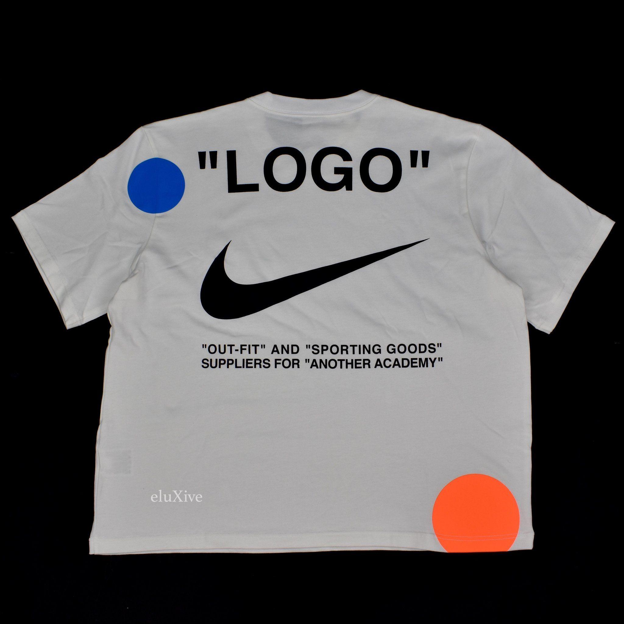 Off White Logo - Nike x Off-White c/o Virgil Abloh - White Football Logo T-Shirt – eluXive