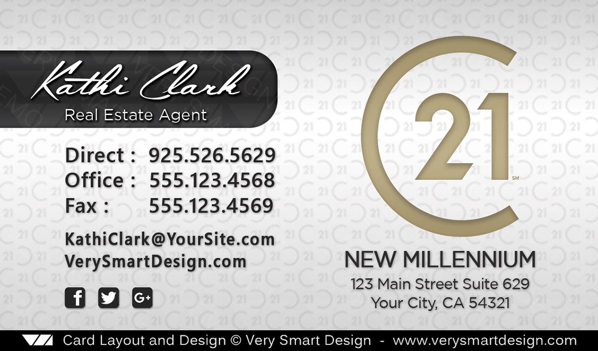 C21 Logo - New C21 Logo Century 21 Business Cards Real Estate Template 18C