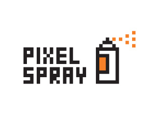 Spray Logo - Logopond, Brand & Identity Inspiration (Pixel Spray)