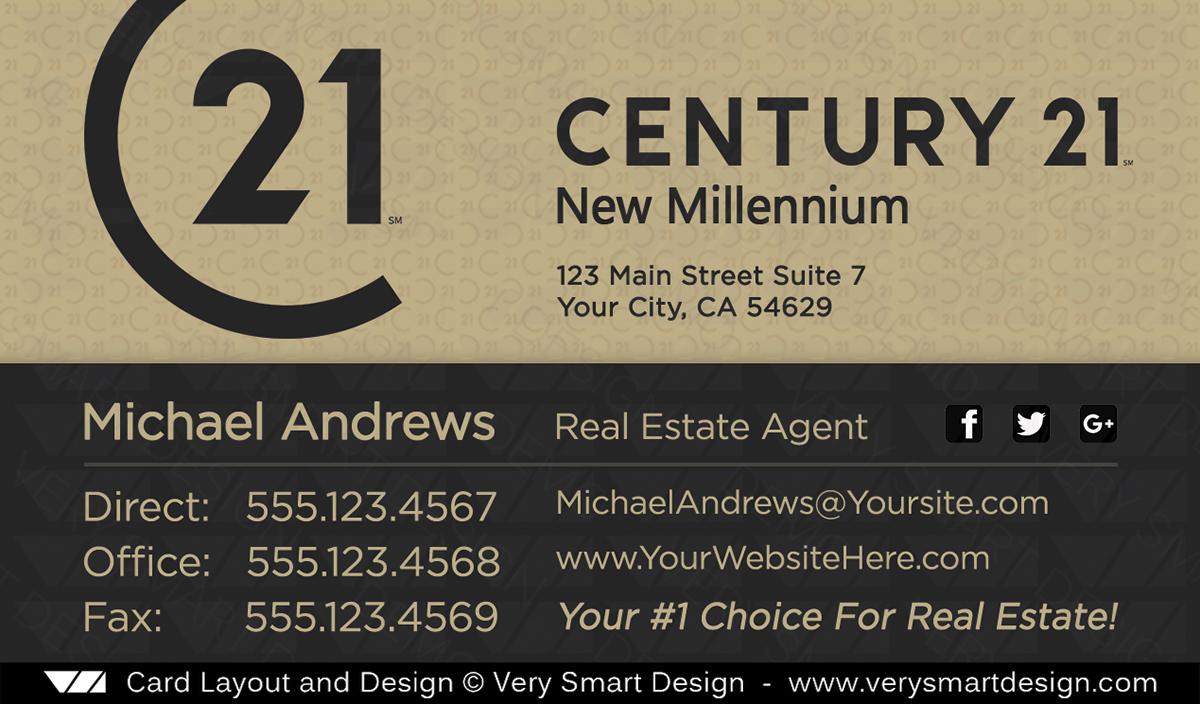 C21 Logo - Century 21 Real Estate Business Cards with New C21 Logo Agents 16C ...
