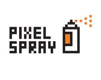 Spray Logo - Pixel Spray - Logo Design Inspiration