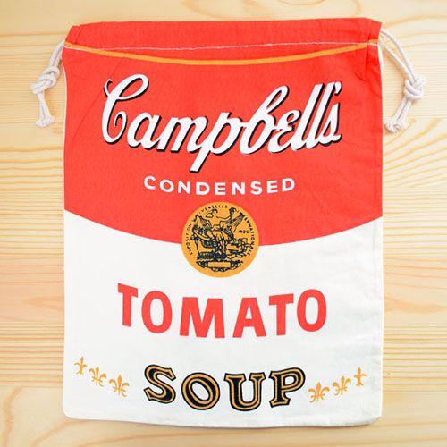 Campbell's Logo - lazystore: American logo DrawString bag (L) Campbell's tomato soup ...