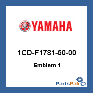 1CD Logo - Yamaha 1CD-F1781-50-00 Emblem 1; 1CDF17815000