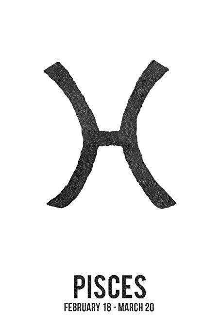 Pisces Logo - Amazon.com: Pisces - Astrology Zodiac Symbol - Ink Drawing (24x36 ...