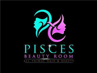 Pisces Logo - Pisces Beauty Room logo design - 48HoursLogo.com