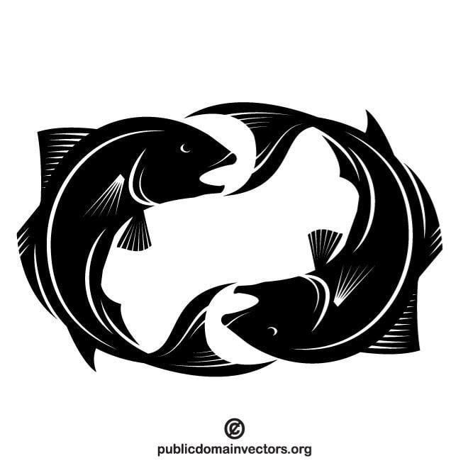 Pisces Logo - Pisces horoscope sign vector - Download at Vectorportal