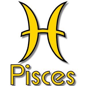 Pisces Logo - Pisces Zodiac Sign Yellow - People And Places - Add a free stampette ...