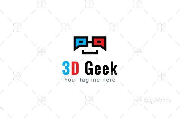 Specs Logo - 3D Geek - Video Specs Minimal Logo ~ Logo Templates ~ Creative Market