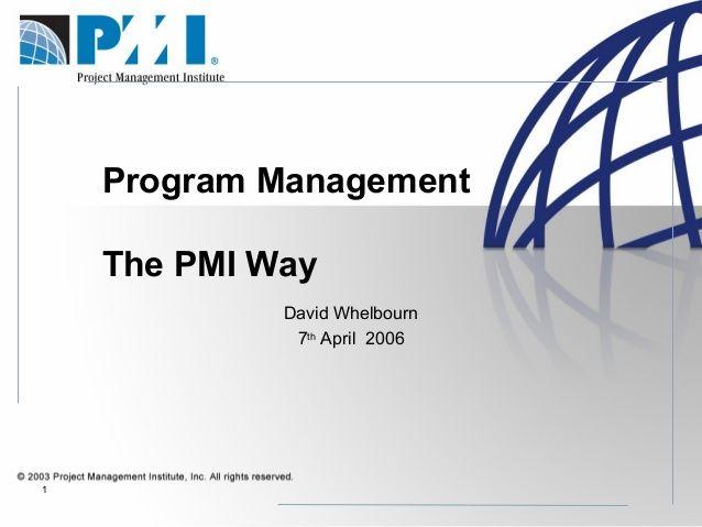 PMI Logo - 041006-Program Management PMI NB - PMI Logo