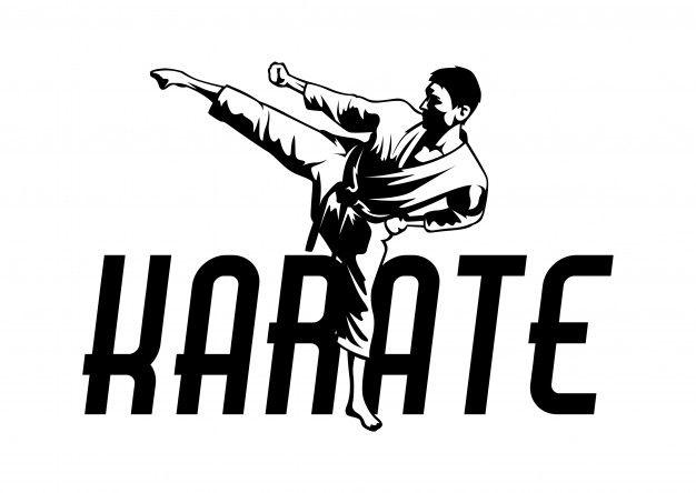 Karate Logo - Martial art karate logo. sport symbol illustration Vector. Premium