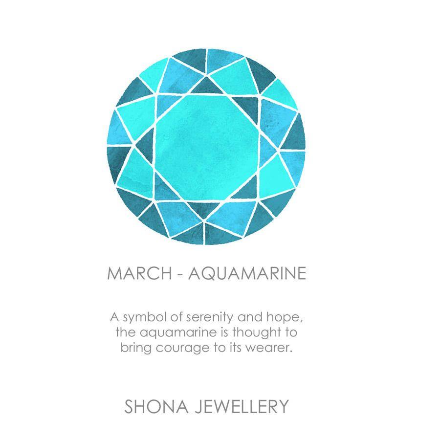 Aquamarine Logo - aquamarine halo birthstone pendant