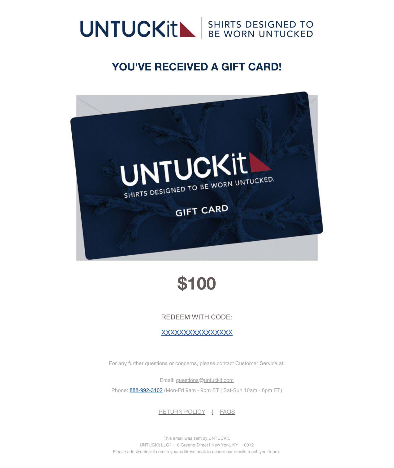 UNTUCKit Logo - Digital Gift Card | UNTUCKit