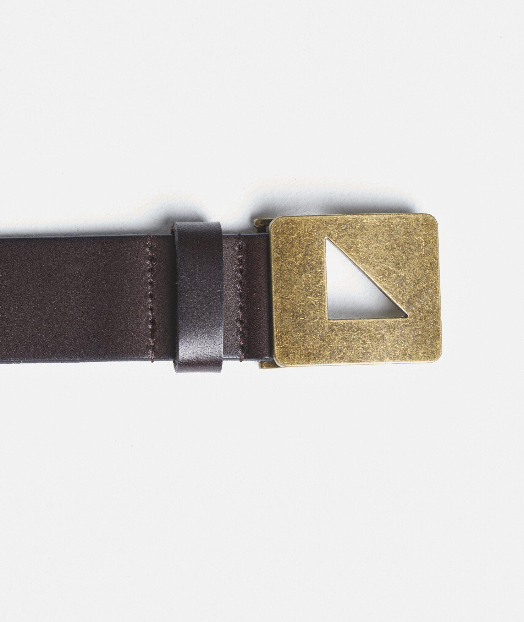 UNTUCKit Logo - Brown Leather Belt Italian Leather with Logo Buckle | UNTUCKit