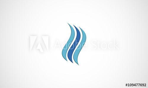 Aquamarine Logo - elegant logo with aquamarine curve lines - Buy this stock vector and ...