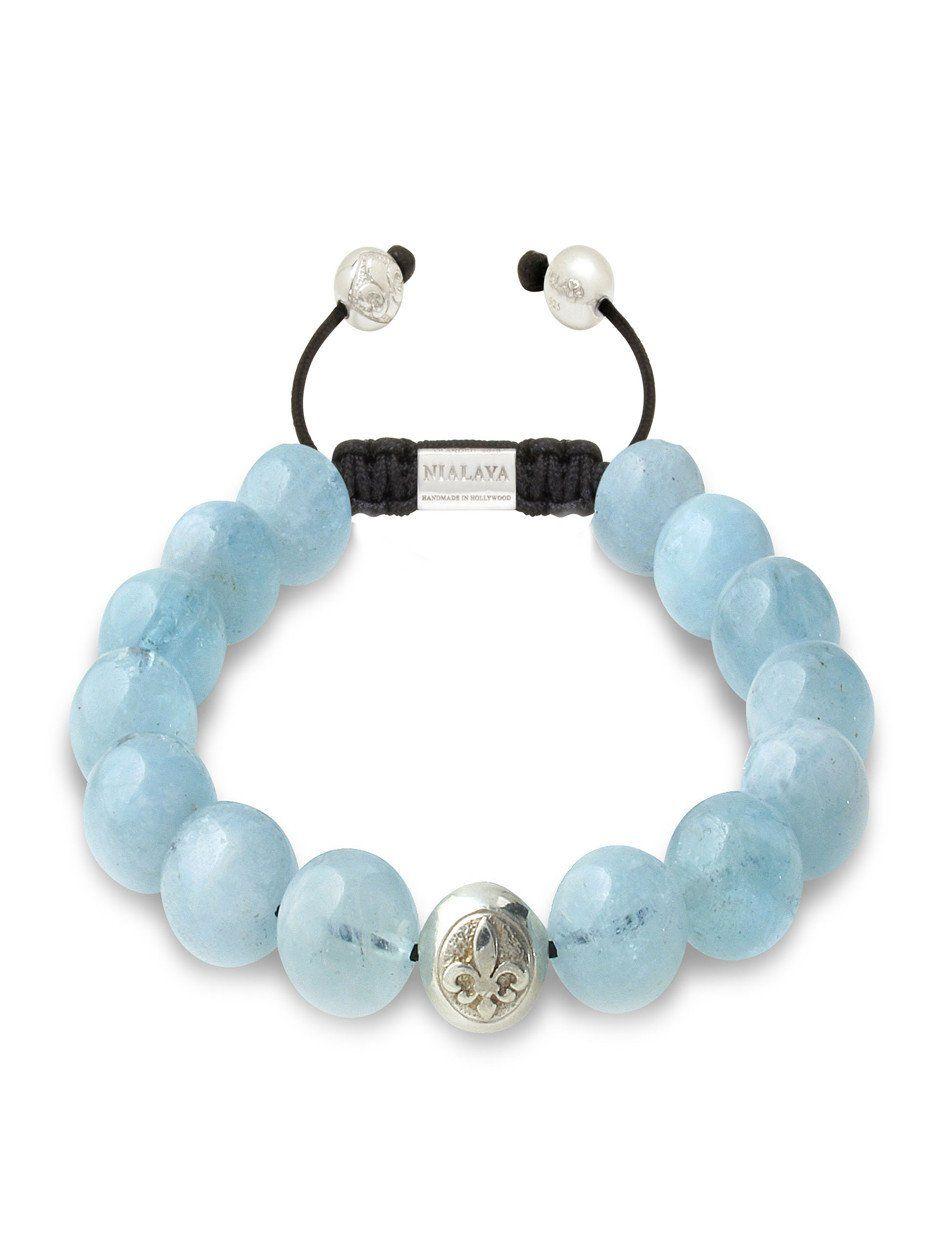 Aquamarine Logo - Aquamarine & Logo Bead – Nialaya Jewelry