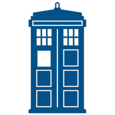 TARDIS Logo - Doctor Who TARDIS Car Sticker 200mm front version