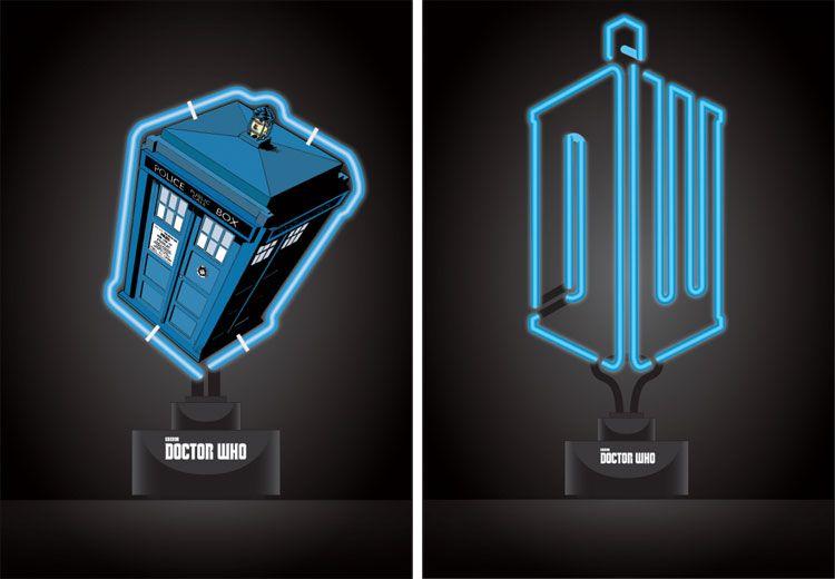 TARDIS Logo - Doctor Who Logo / PVC Tardis Neon Table Lights – Merchandise Guide ...