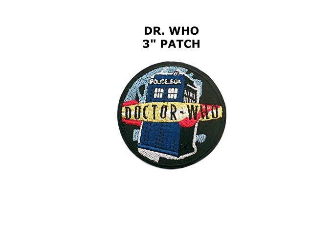 TARDIS Logo - Dr. Who Round Tardis Logo Iron Sew On Embroidered Patch