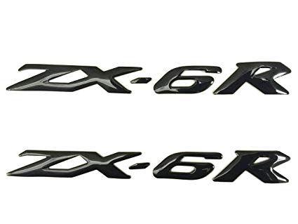 ZX6R Logo - Decal Story 3D Emblem Sticker Decal Black Raise Up