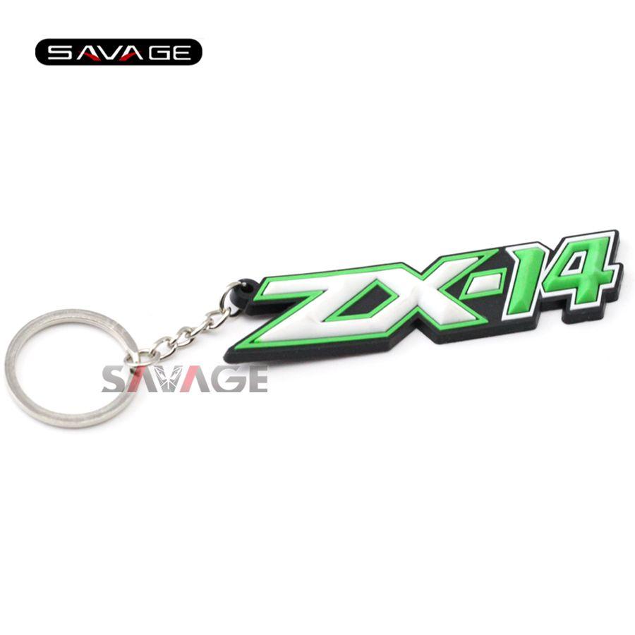 ZX6R Logo - Motorcycle accessories Rubber Keychain KeyRing Key Ring/Chain logo ...