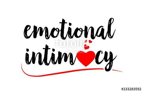 Intimacy Logo - emotional intimacy word text typography design logo icon with red ...