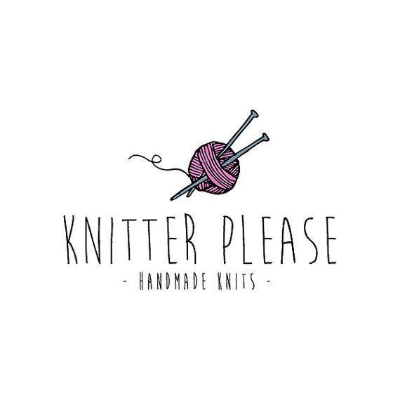 Wool Logo - Knitter Logo Design, Knit Logo, Yarn Logo, Premade Logo, Knitting ...