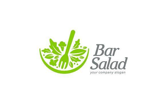 Salad Logo - Bar Salad Logo Templates Creative Market
