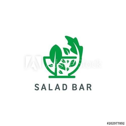 Salad Logo - Organic salad logo template vector illustration this stock