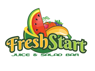 Salad Logo - Fresh Start Juice & Salad Bar logo design - Freelancelogodesign.com