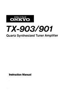 Onkyo Logo - Onkyo TX-903 Tuner Owners Manual | eBay