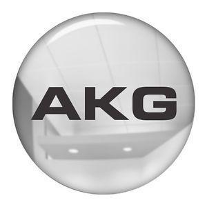 AKG Logo - AKG 15mm Round Chrome Effect Domed Case Badge / Sticker Logo