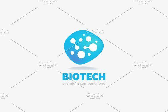 Molecule Logo - Bio Technology Logo, Molecule Logo ~ Logo Templates ~ Creative Market