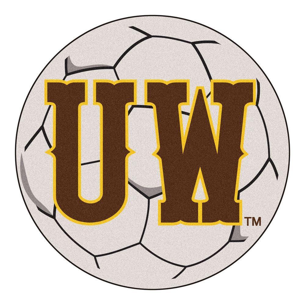 Wyoming Logo - FANMATS NCAA University of Wyoming UW Logo Cream 2 ft. x 2 ft. Round