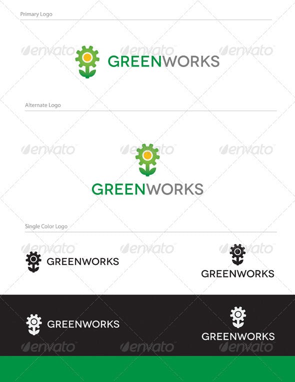 Greenworks Logo - Green Works Logo Design - NAT-001 by equipo3 | GraphicRiver