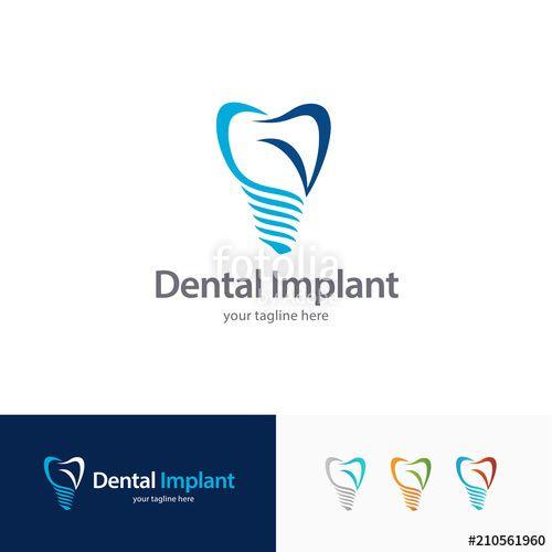 Implant Logo - Dental Implant Logo Design Template