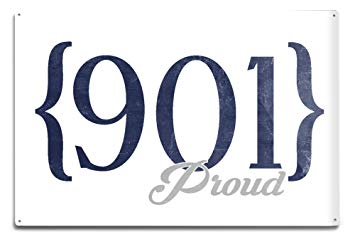 Ktxh Logo - Amazon.com: Lantern Press Memphis, Tennessee - 901 Area Code (Blue ...