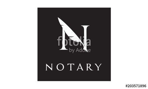 Notary Logo - Initial / Monogram N for Notary logo design inspiration Stock image