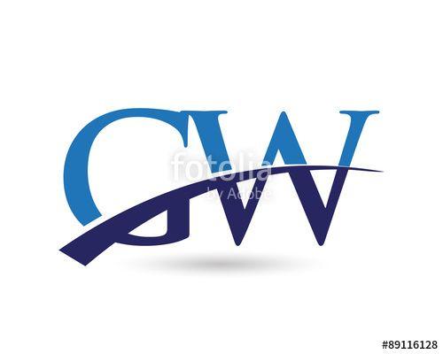 GW Logo - GW Logo Letter Swoosh
